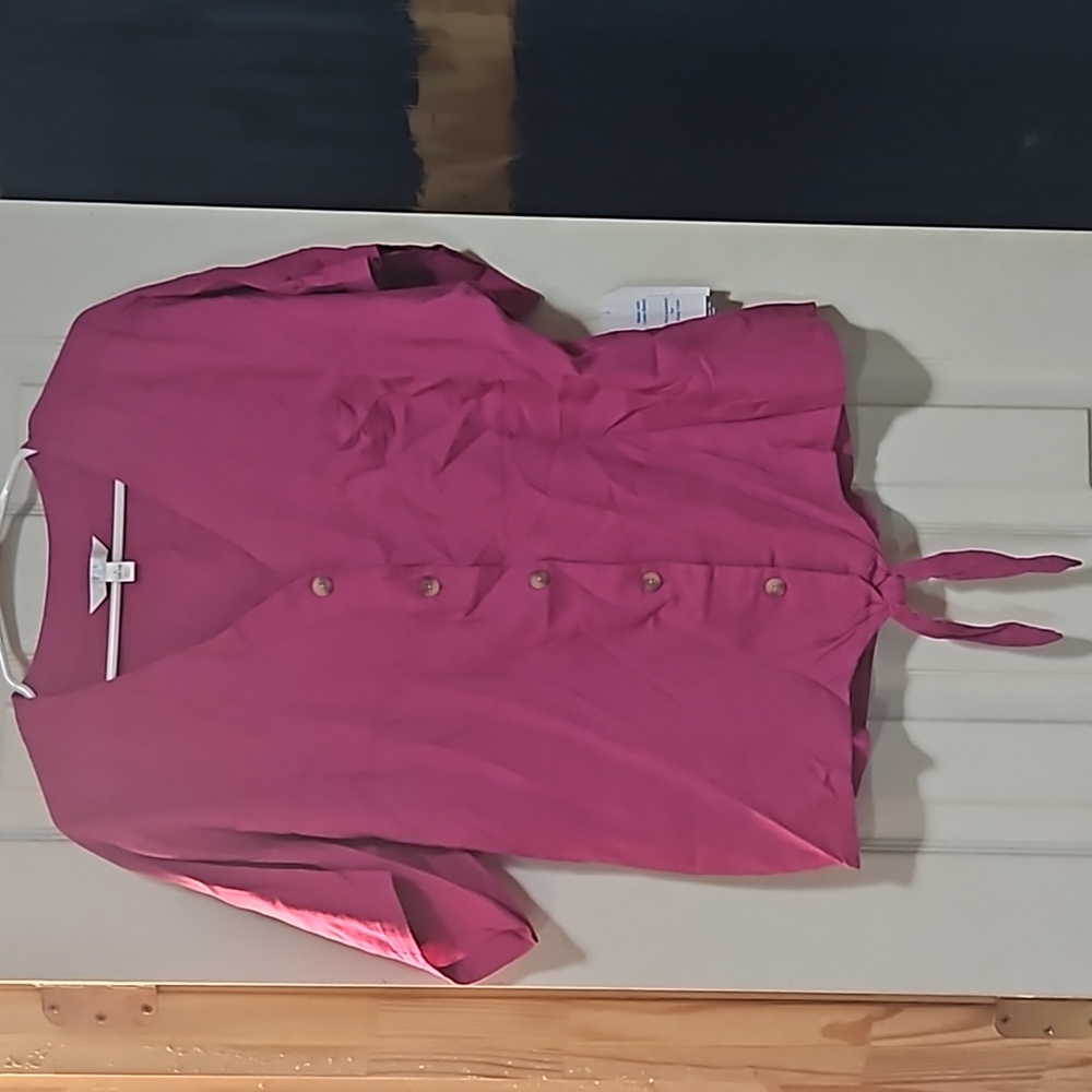 Time and tru size lg 12-14 button down shirt.